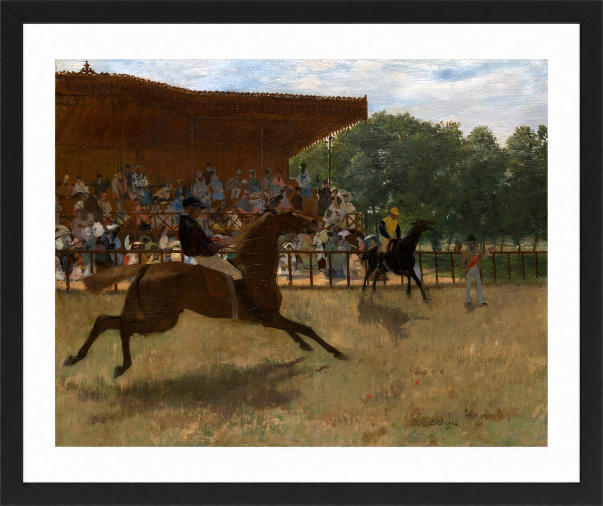 Edgar Degas Print, The False Start (ca in a black frame