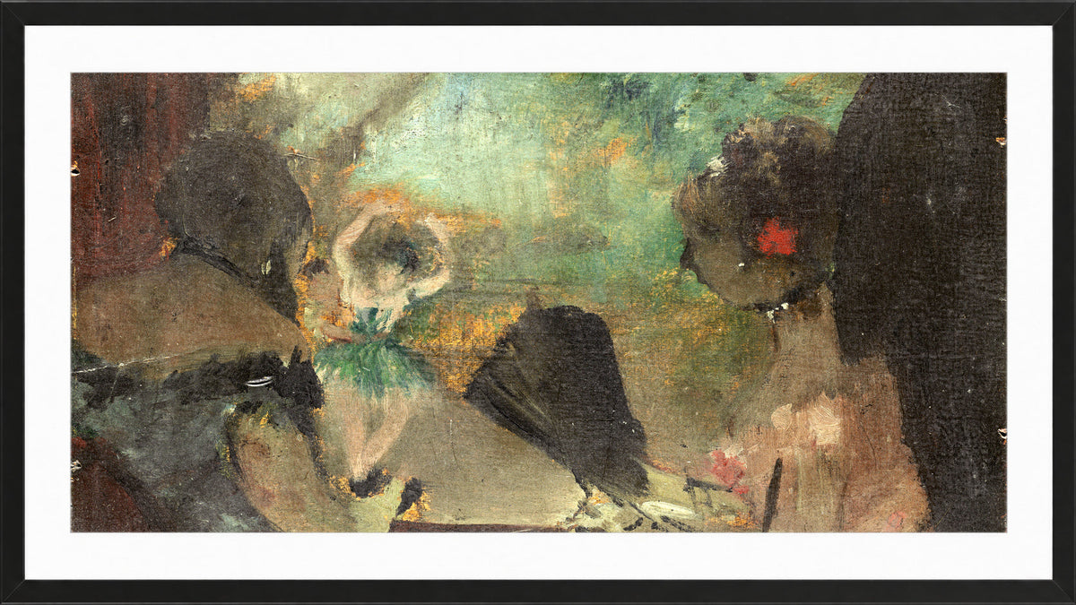 Edgar Degas Print, The Loge (c in a black frame
