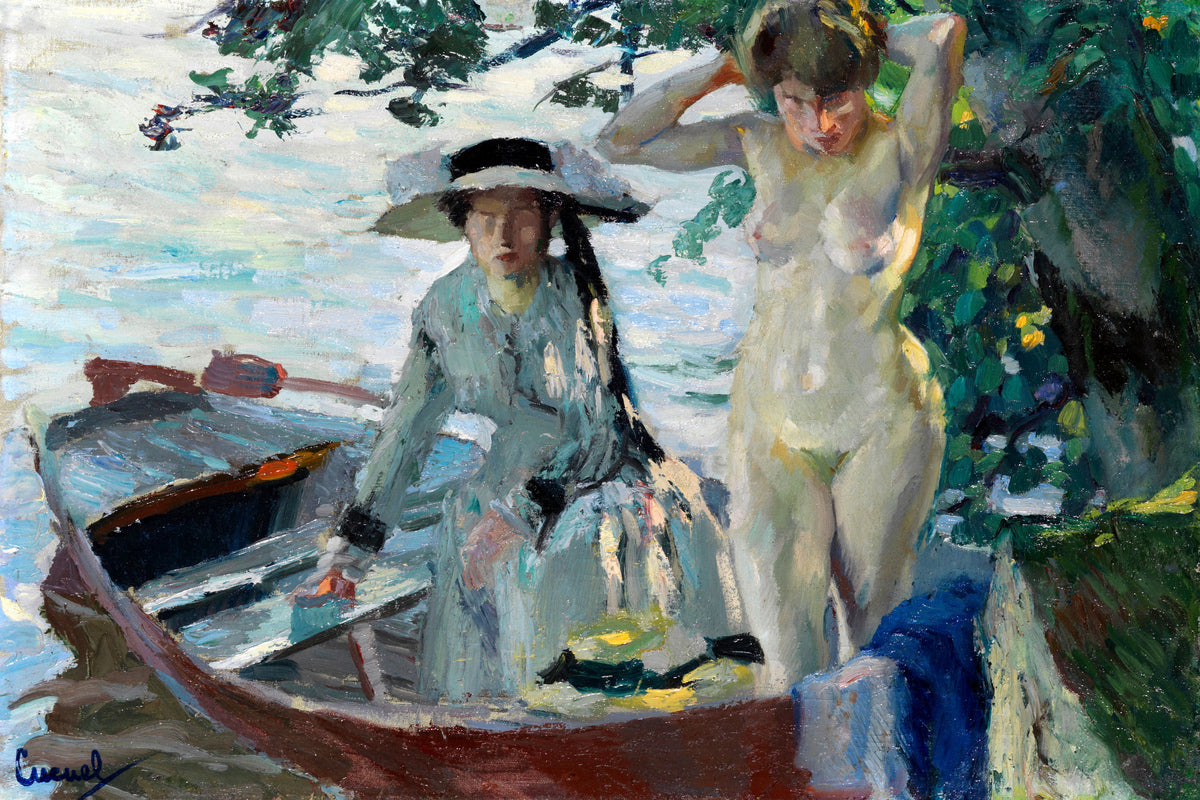 Edward Cucuel Print, Après le bain (1911-12) as an unframed print