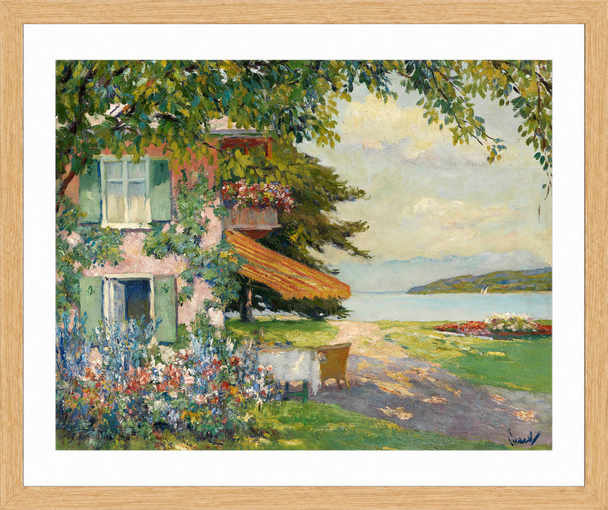 Edward Cucuel Print, Spring Garden in Starnberg (1920) in an oak frame