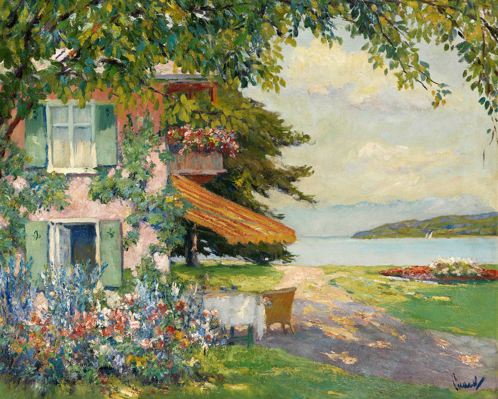 Edward Cucuel Print, Spring Garden in Starnberg (1920) as an unframed print