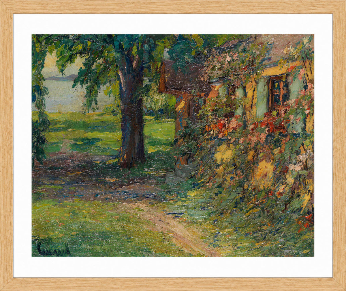 Edward Cucuel Print, The artist’s house on Lake Starnberg (1920) in an oak frame