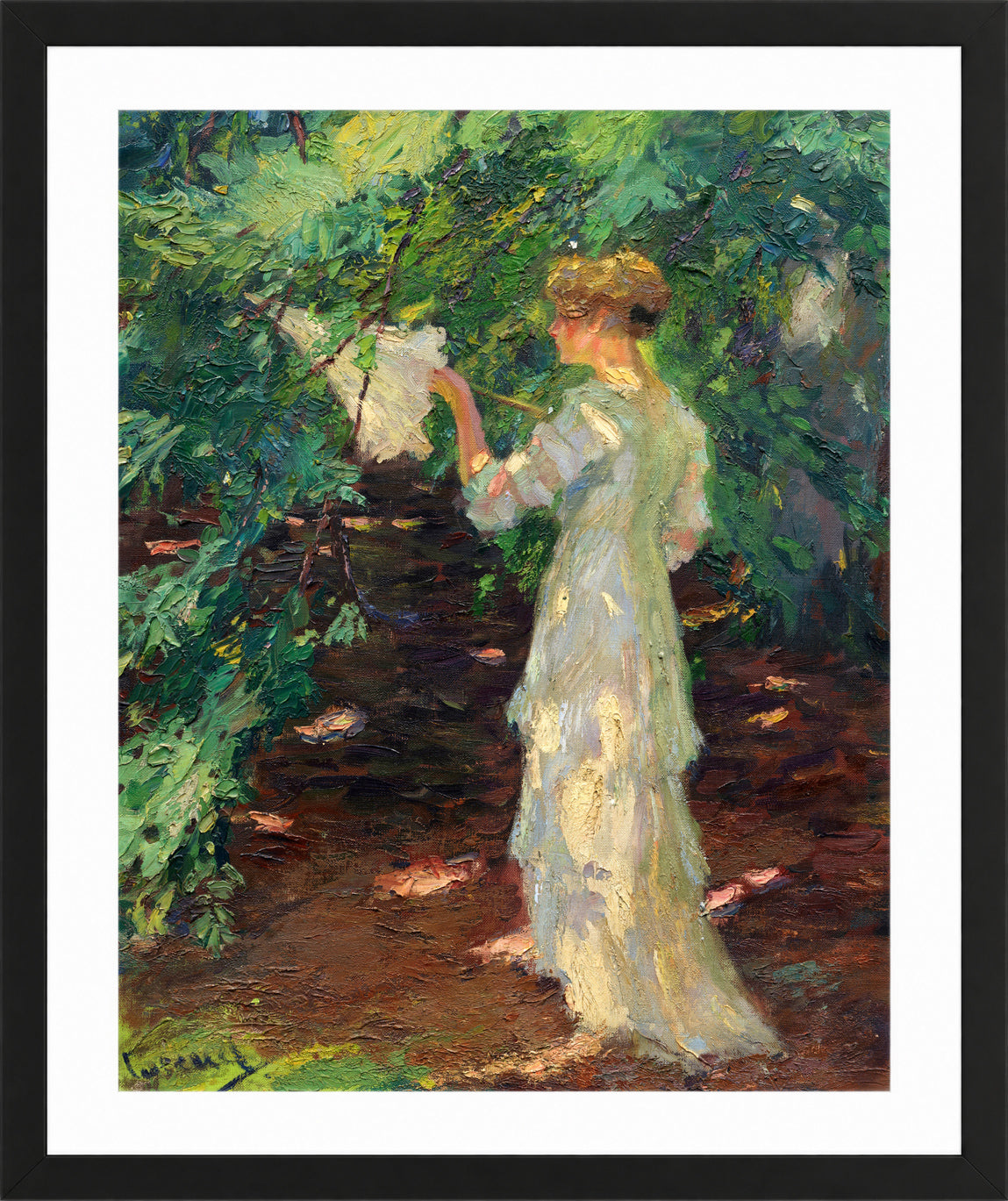 Edward Cucuel Print, Waldschatten (1910-20) in a black frame