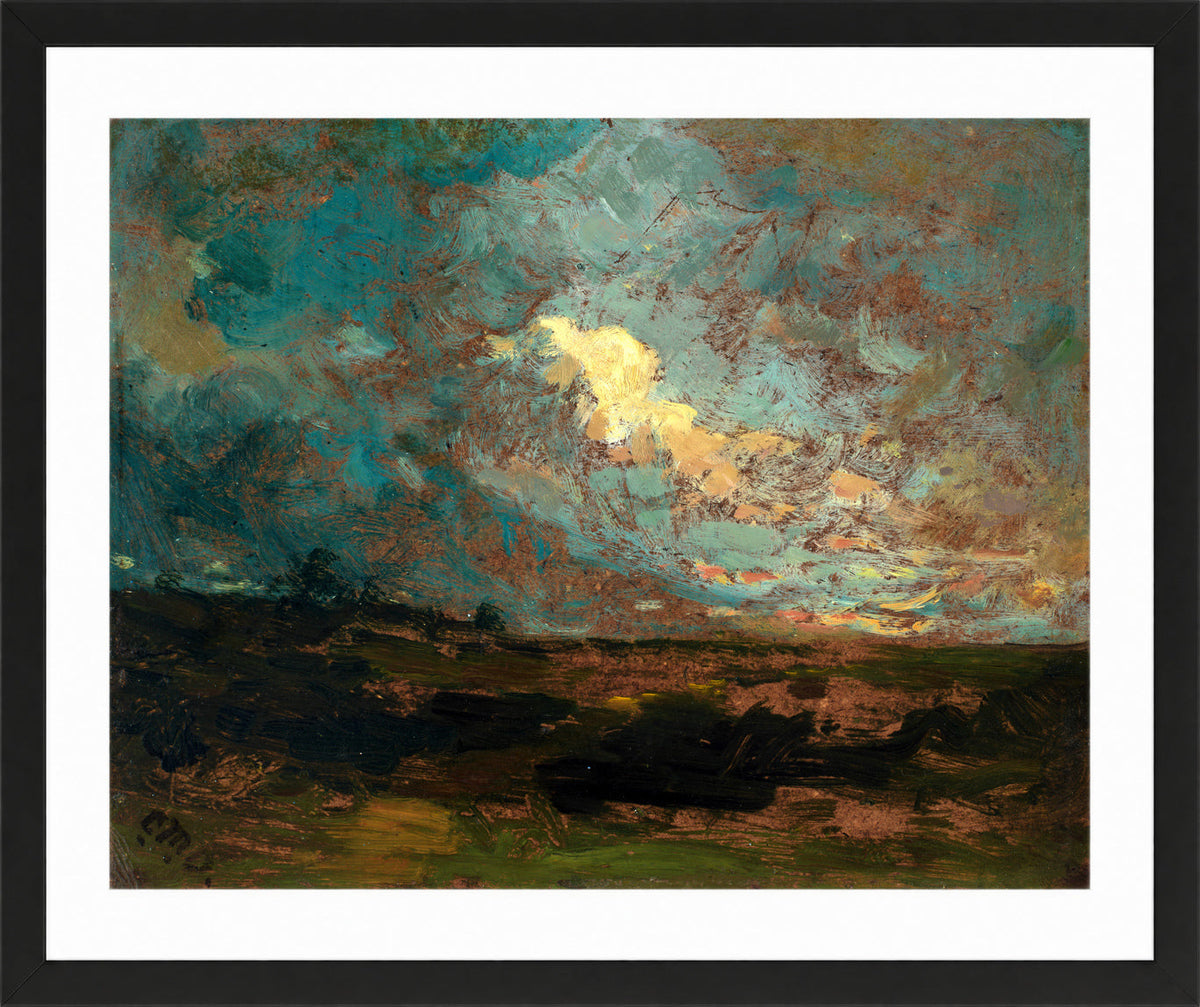 Edward Mitchell Bannister Print, After the Shower (1883–1887) — black frame