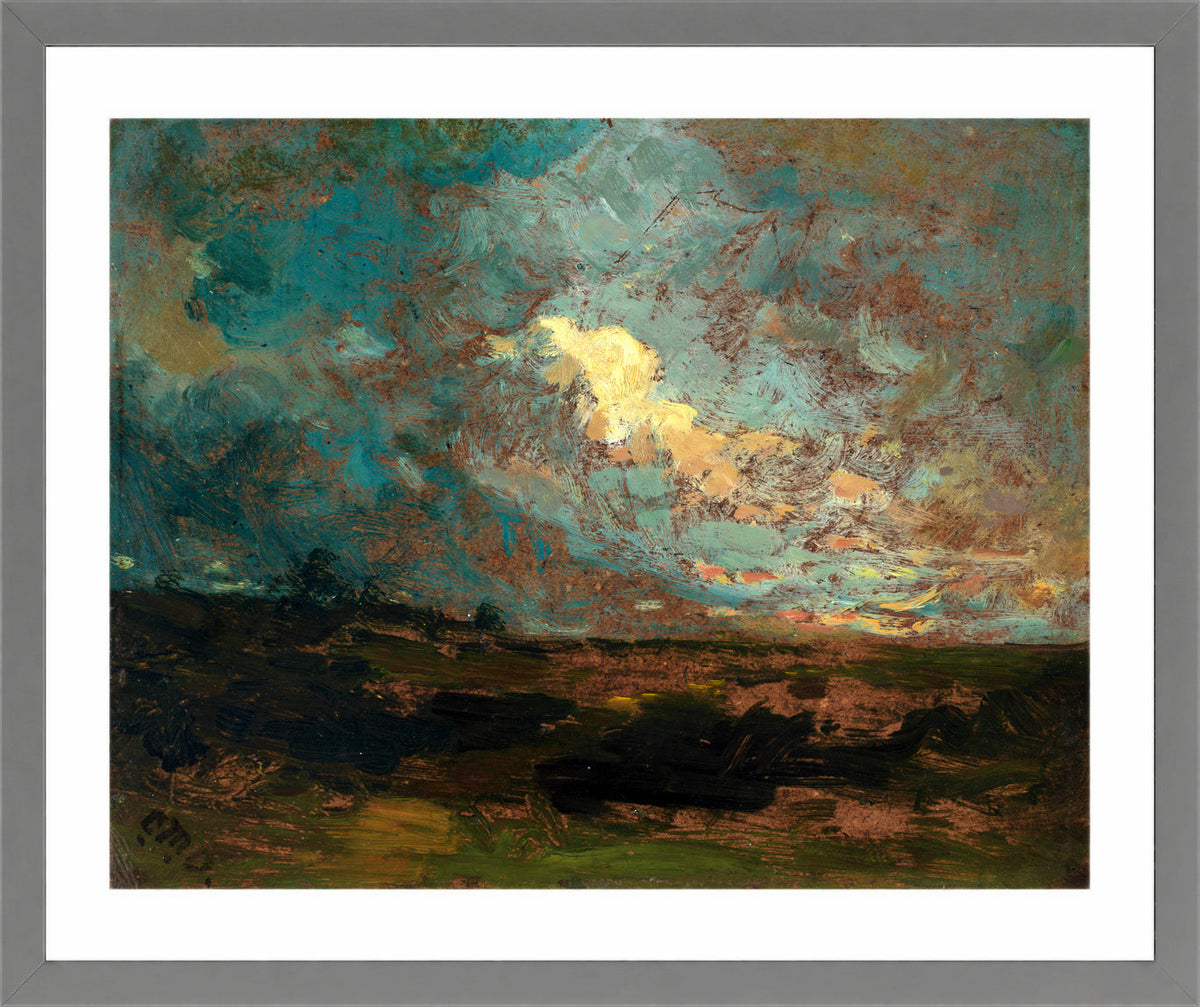 Edward Mitchell Bannister Print, After the Shower (1883–1887) — light grey frame