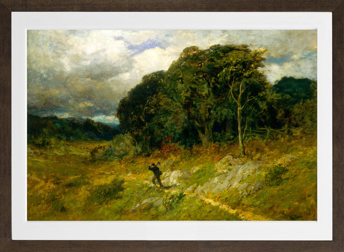 Edward Mitchell Bannister Print, Approaching Storm (1886) — brown frame