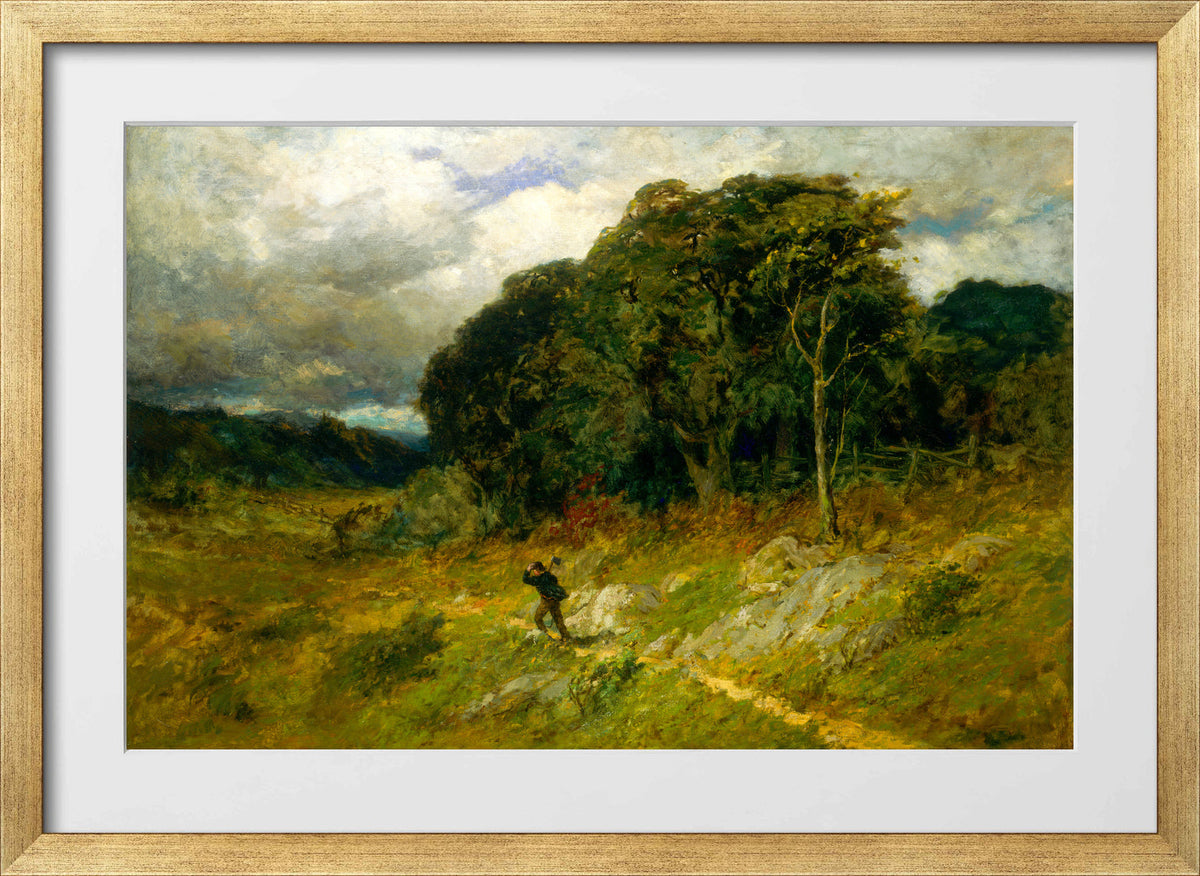 Edward Mitchell Bannister Print, Approaching Storm (1886) — gold frame