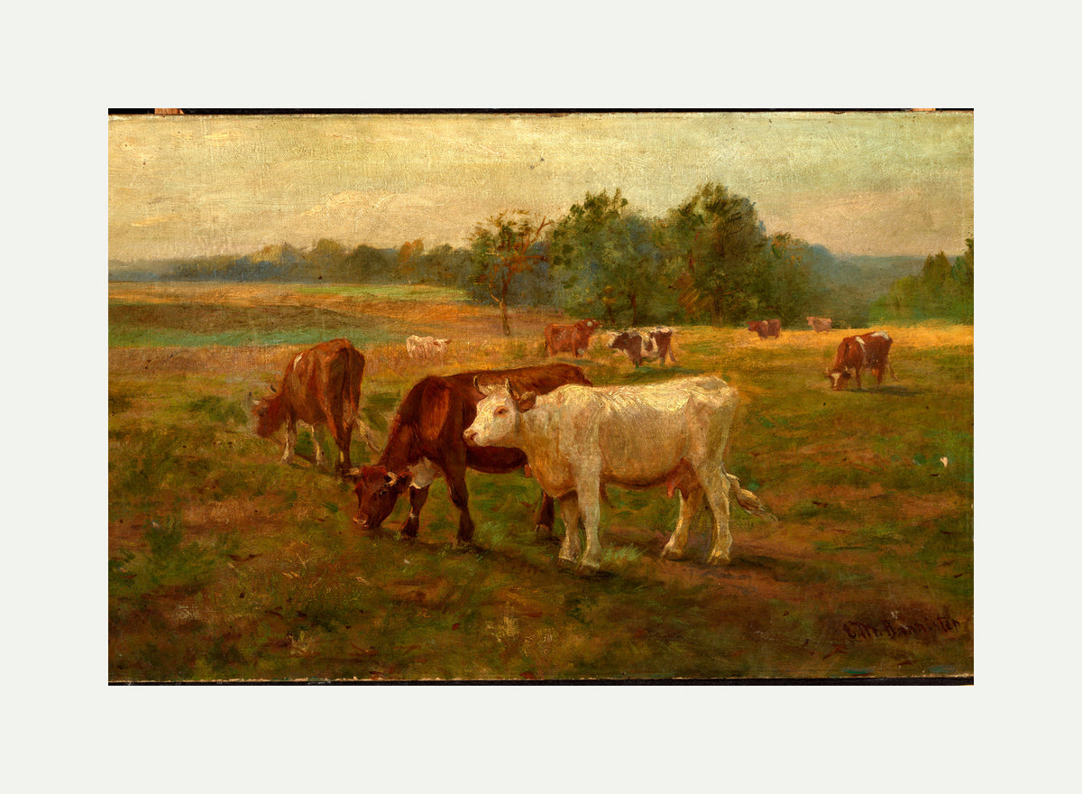 Edward Mitchell Bannister Print, Cows — rolled canvas