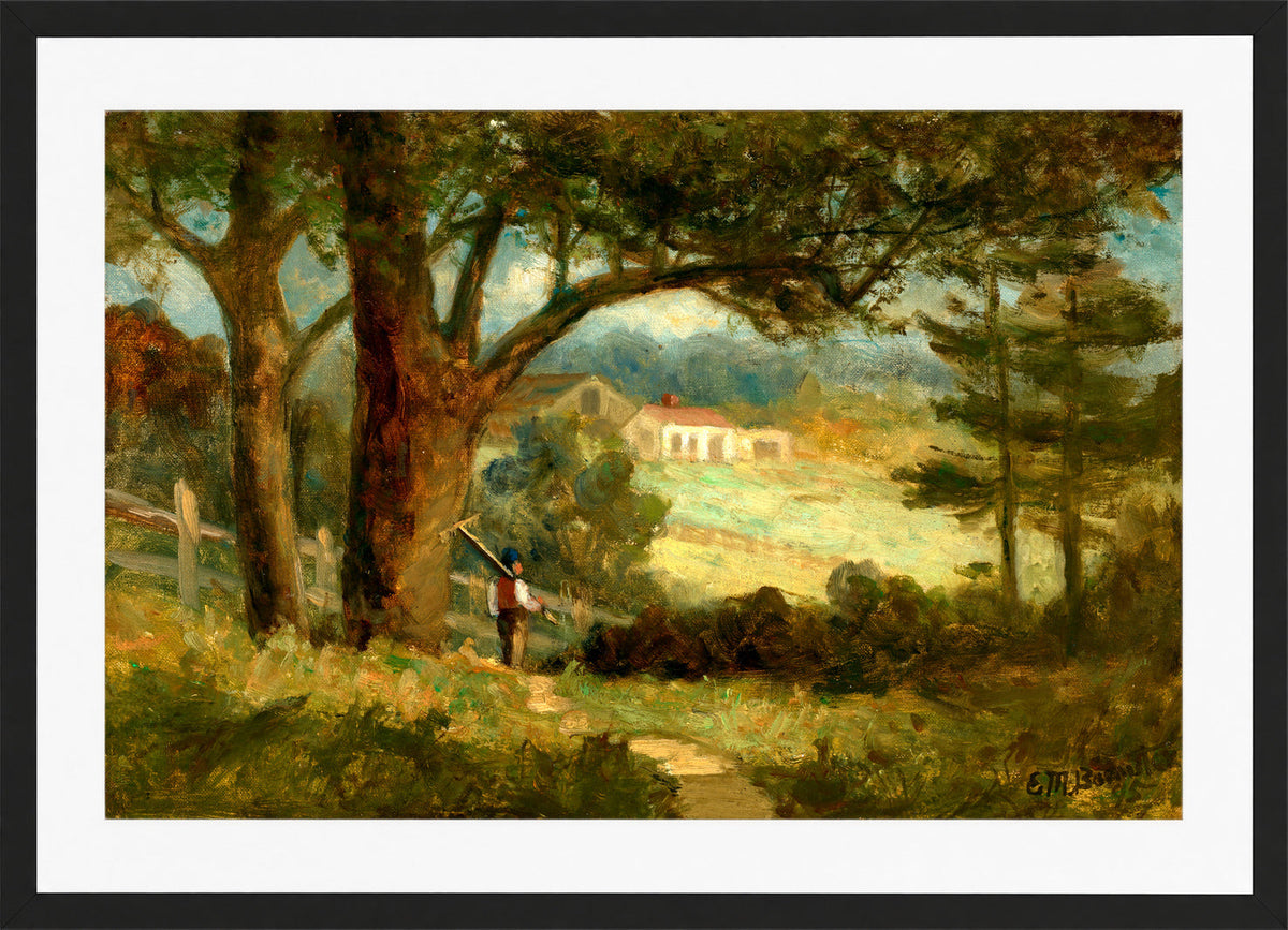 Edward Mitchell Bannister Print, Homeward (1895) — black frame