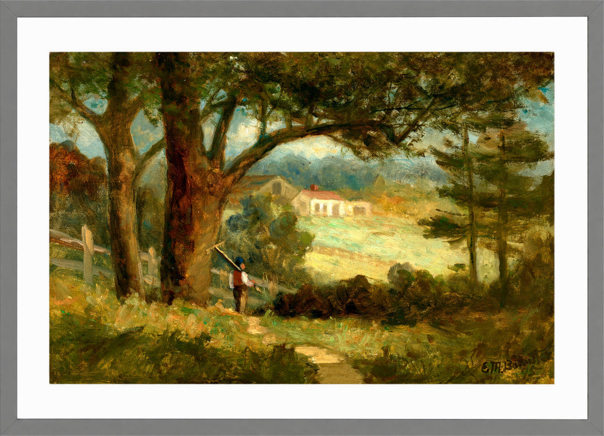 Edward Mitchell Bannister Print, Homeward (1895) — light grey frame