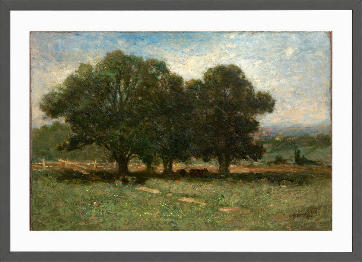 Edward Mitchell Bannister Print, Landscape (1899) β dark grey frame
