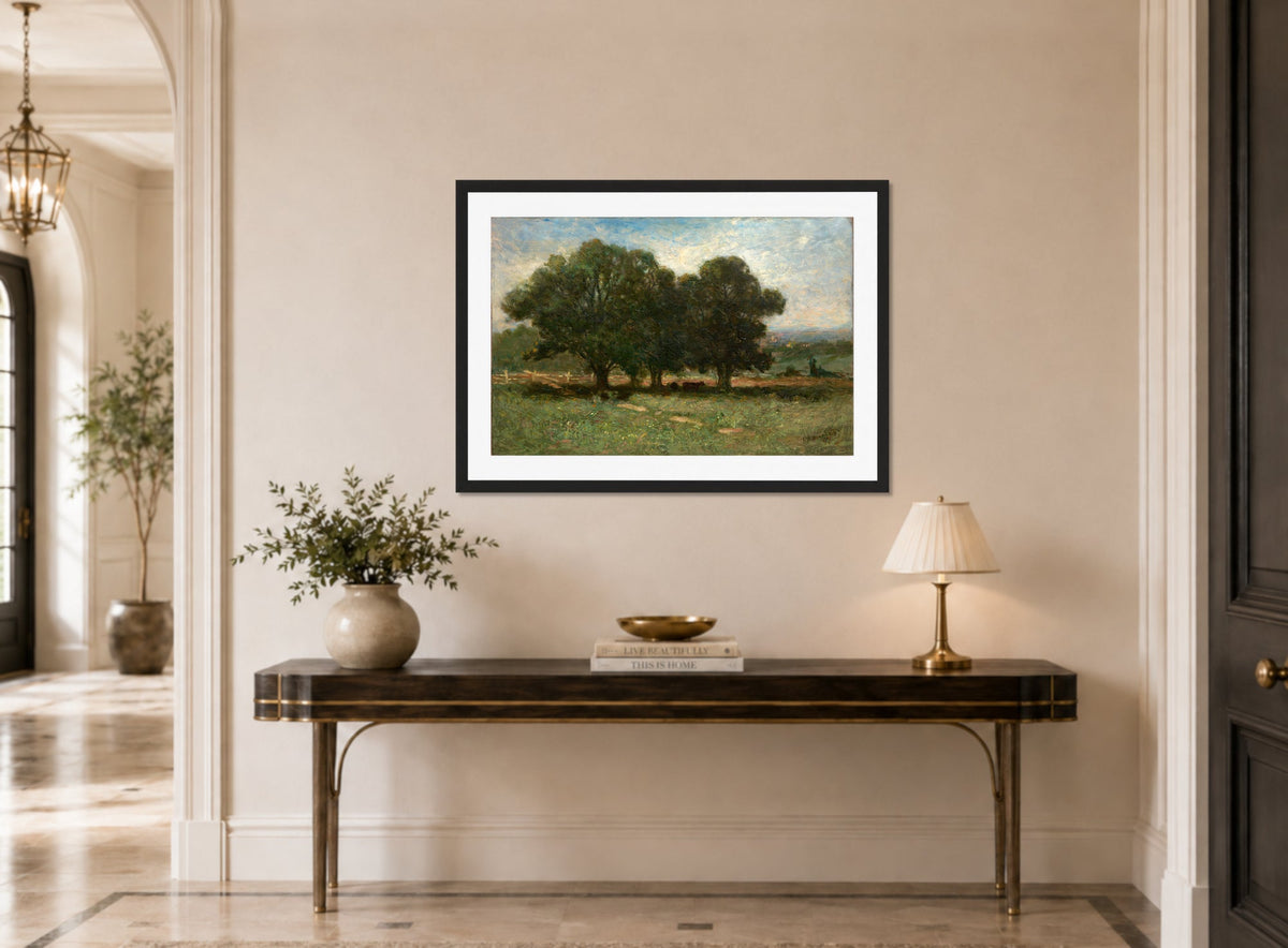 Edward Mitchell Bannister Print, Landscape (1899) β hallway
