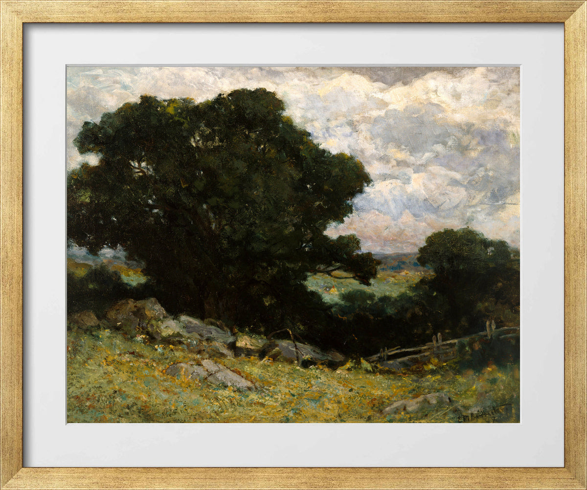 Edward Mitchell Bannister Print, Landscape — gold frame