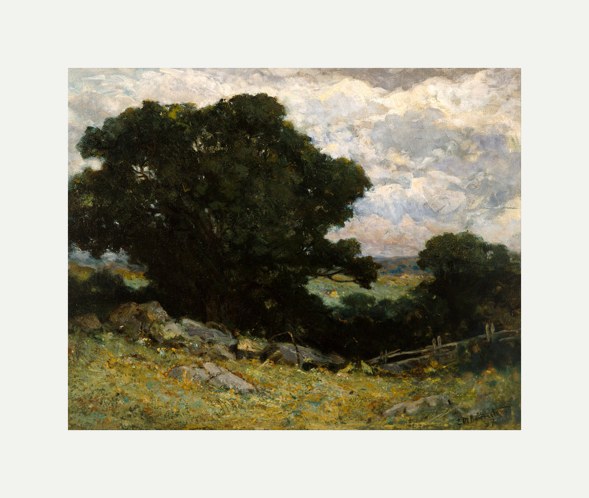Edward Mitchell Bannister Print, Landscape — rolled canvas