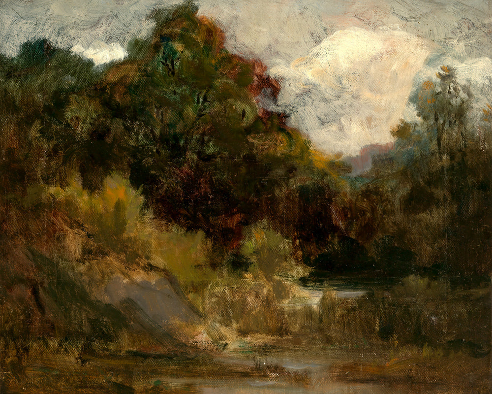 Edward Mitchell Bannister Print, Landscape (Trees) — unframed