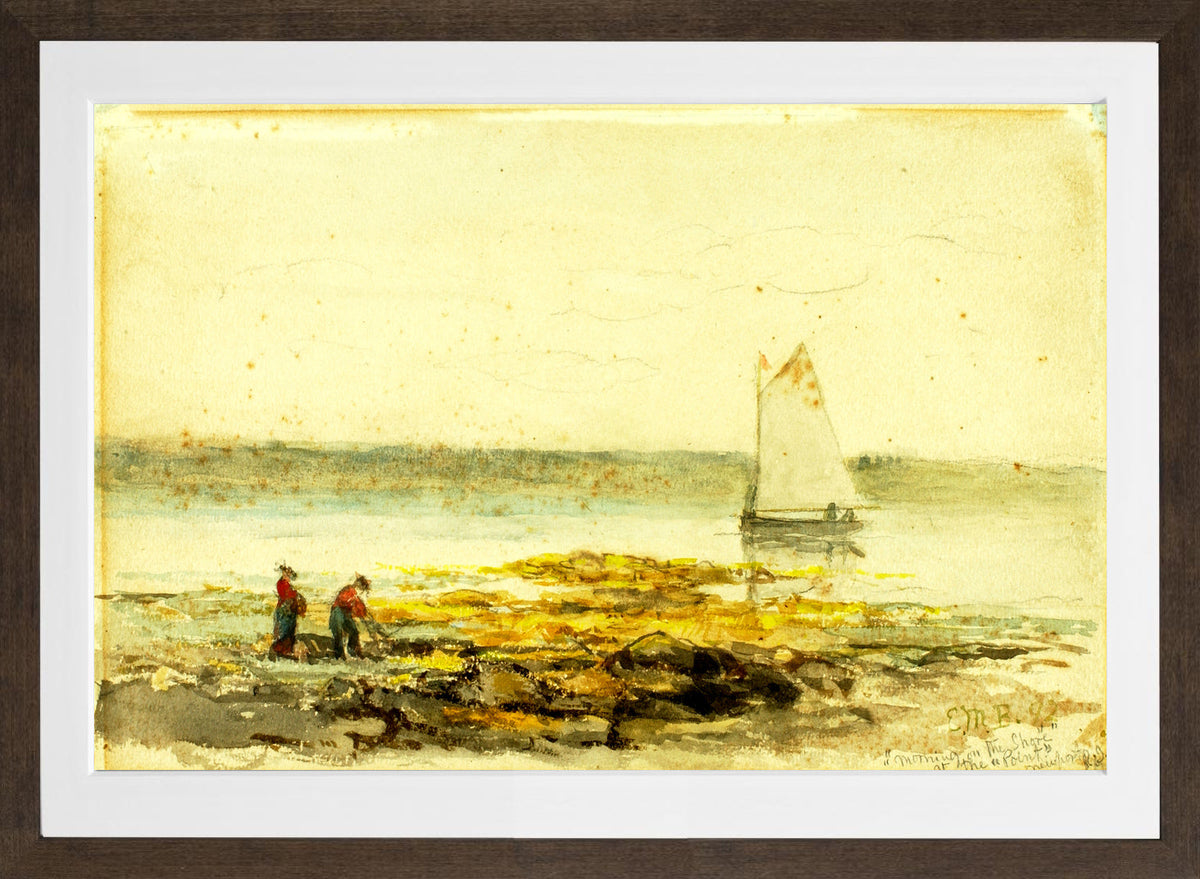 Edward Mitchell Bannister Print, Morning on the Shore (1892) — brown frame
