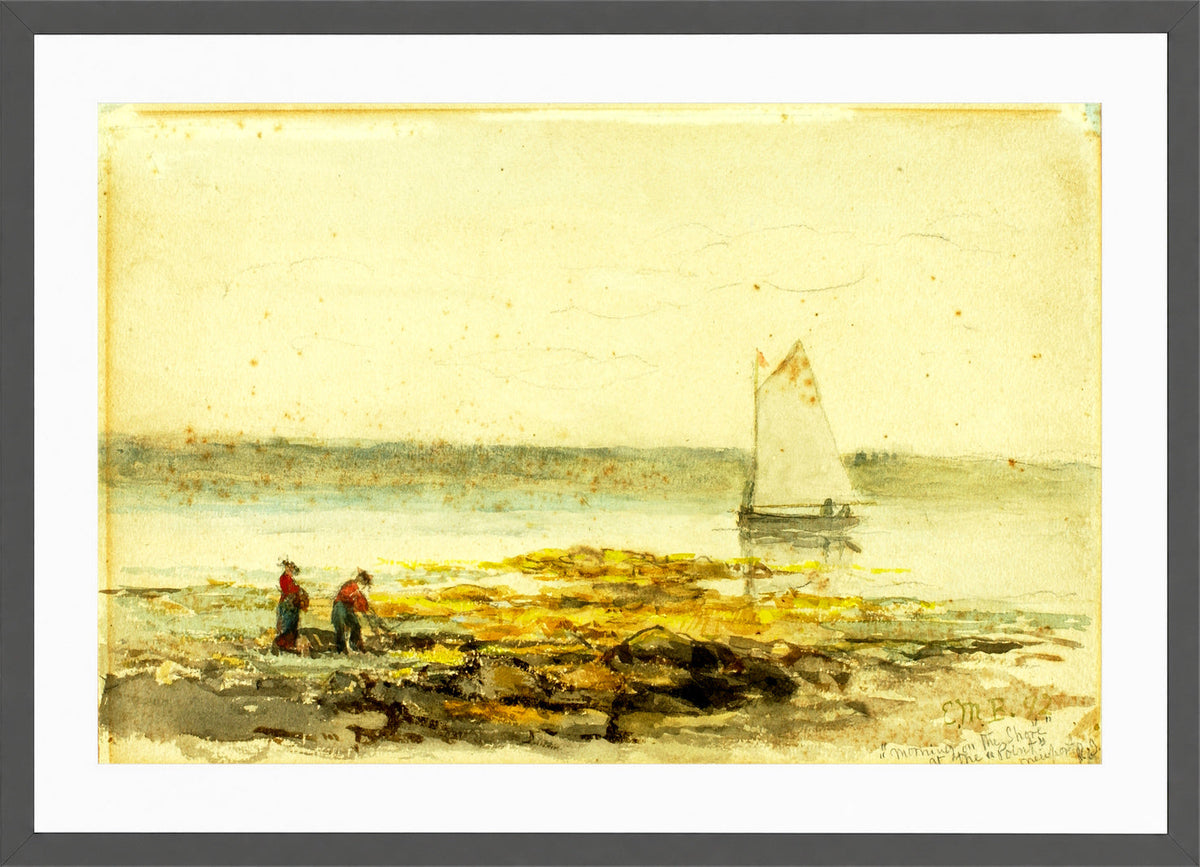 Edward Mitchell Bannister Print, Morning on the Shore (1892) — dark grey frame