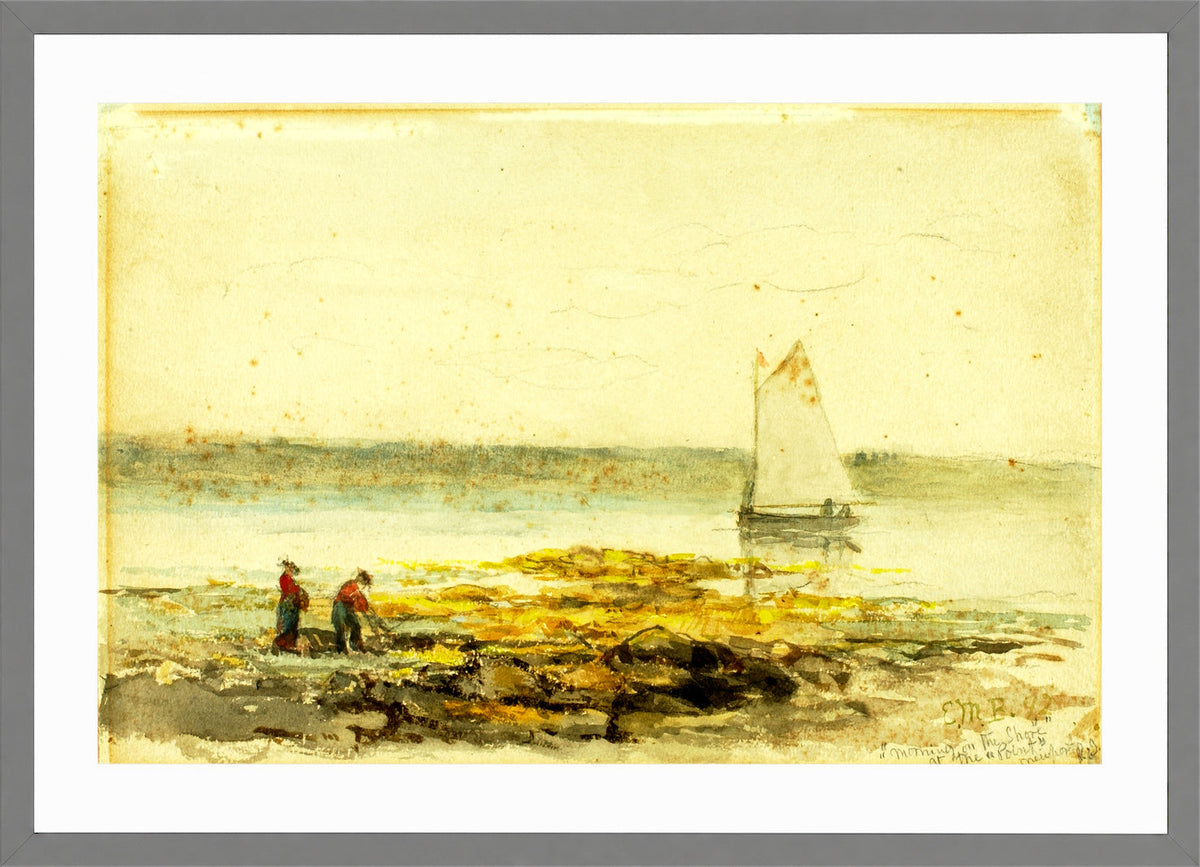 Edward Mitchell Bannister Print, Morning on the Shore (1892) — light grey frame