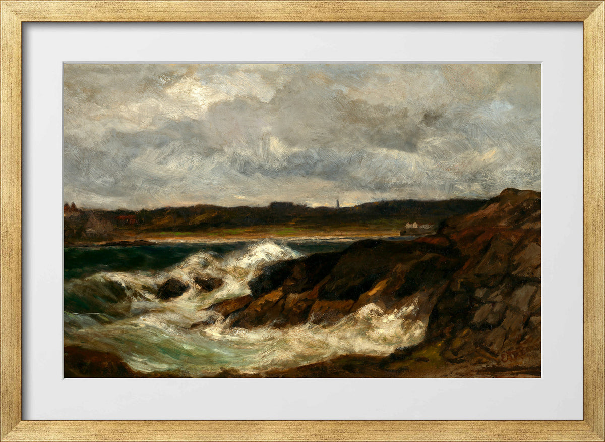 Edward Mitchell Bannister Print, Newport (1877–1882) — gold frame