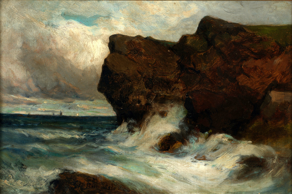 Edward Mitchell Bannister Print, Ocean Cliffs (1881) — unframed