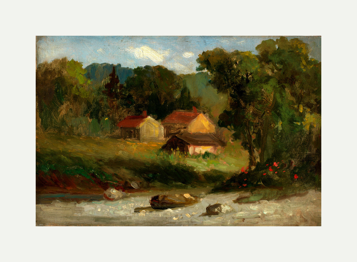 Edward Mitchell Bannister Print, Rocky Farm, Newport (1891) — rolled canvas