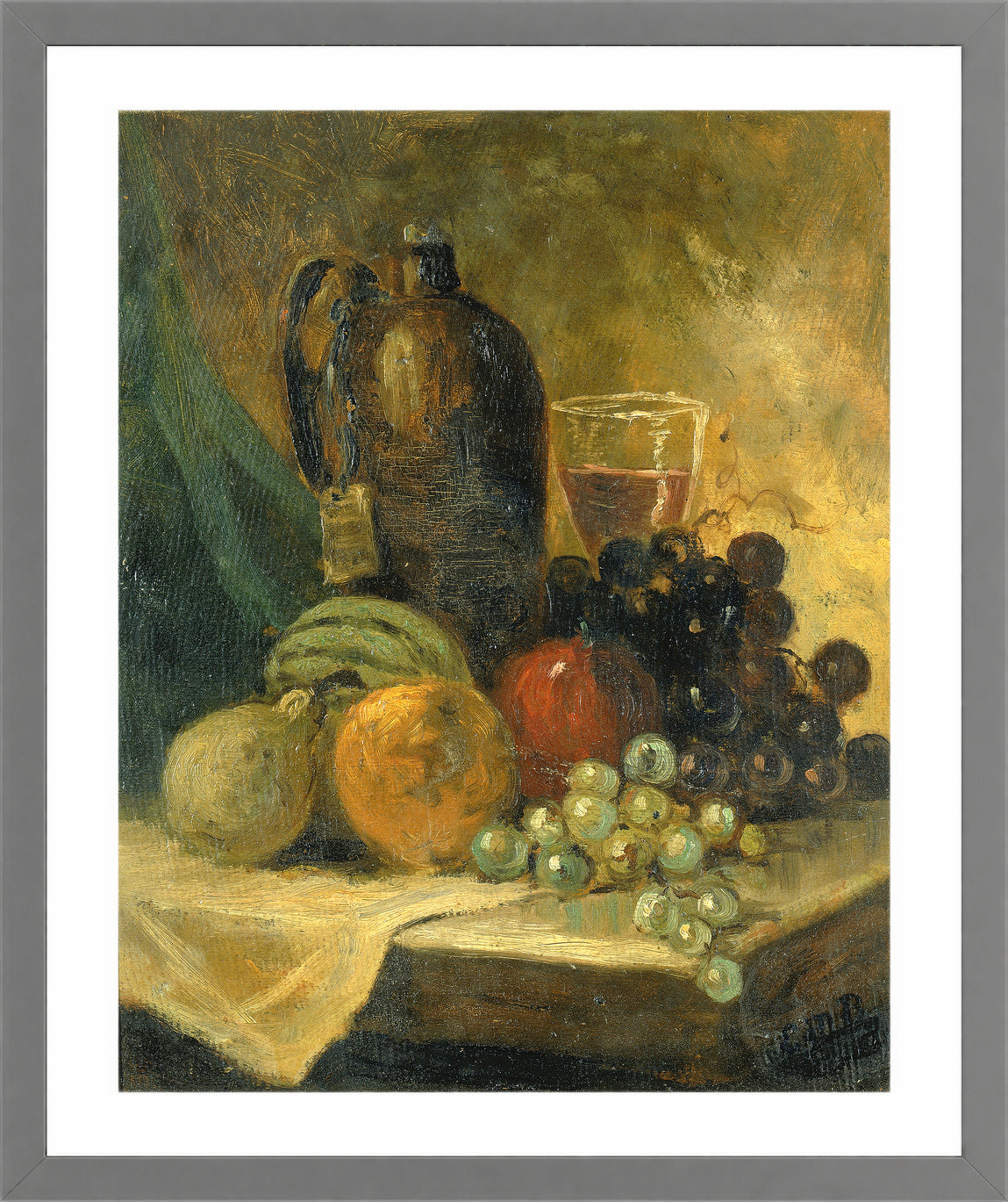 Edward Mitchell Bannister Print, Still Life — light grey frame