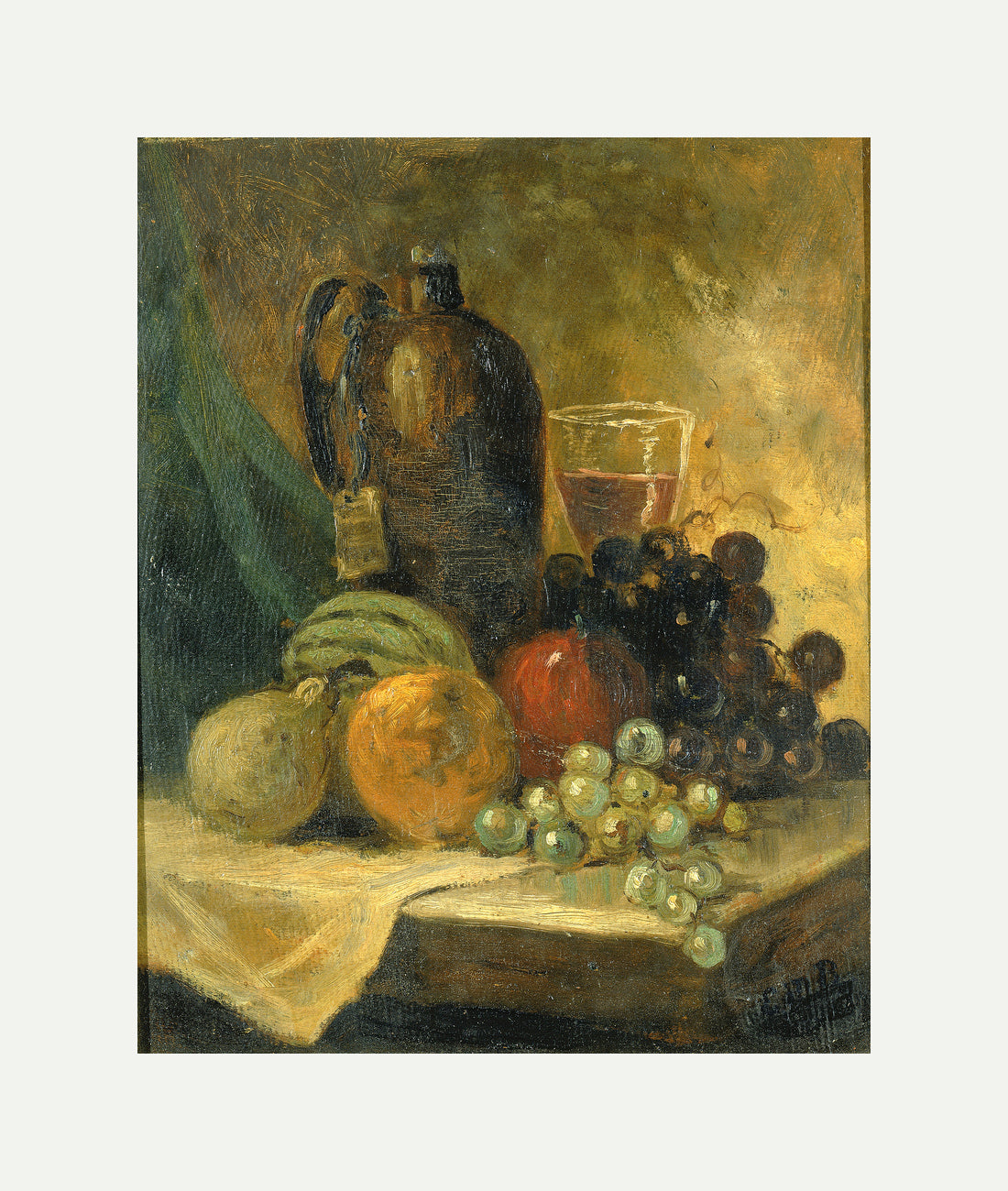 Edward Mitchell Bannister Print, Still Life — rolled canvas