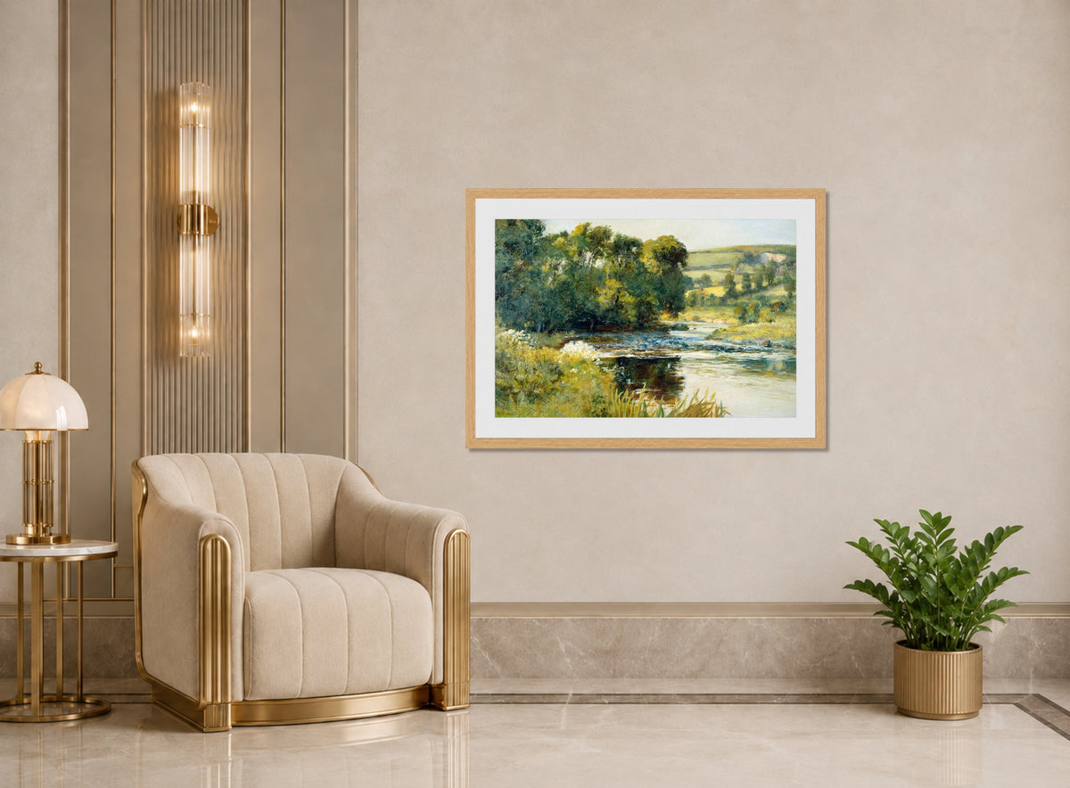 Edward Mitchell Bannister Print, Streamside — art deco roomset