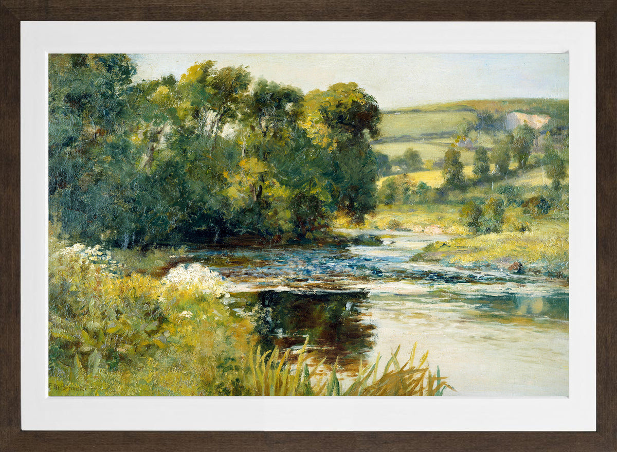 Edward Mitchell Bannister Print, Streamside — brown frame