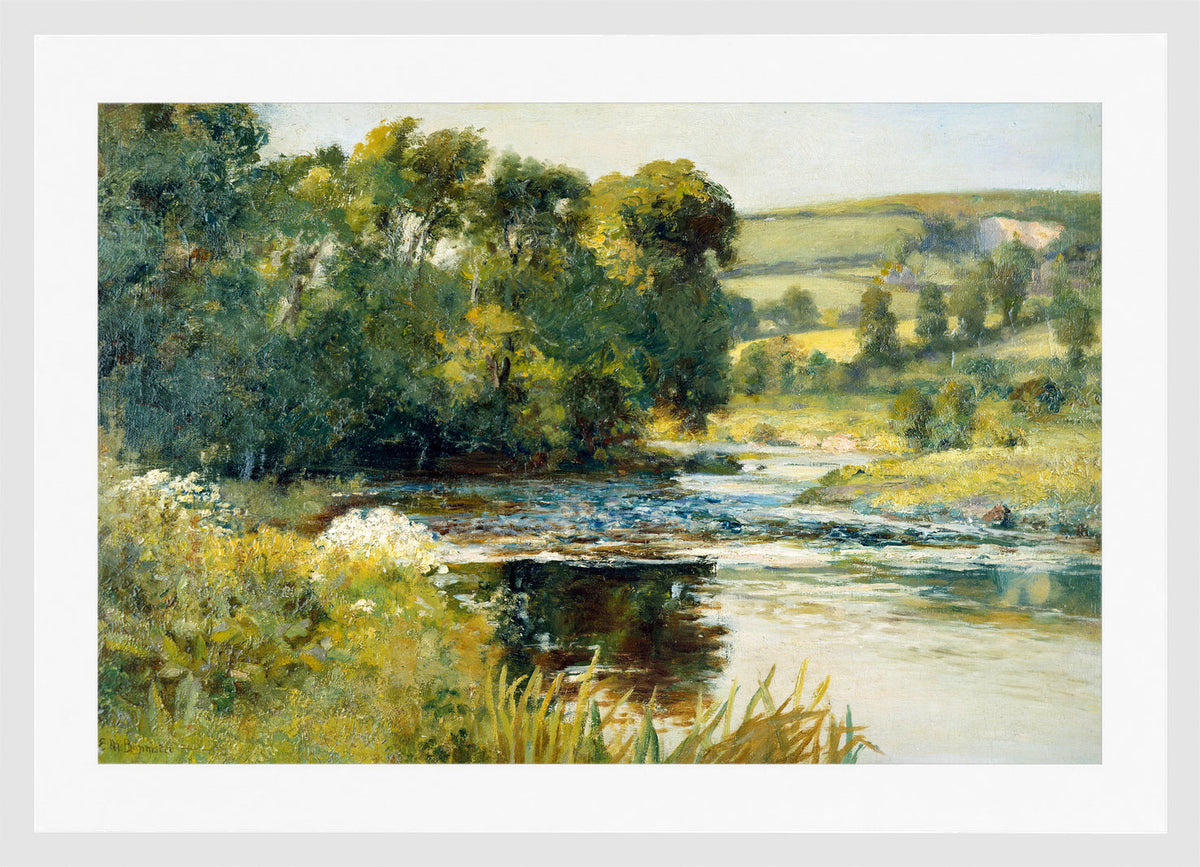 Edward Mitchell Bannister Print, Streamside — white frame
