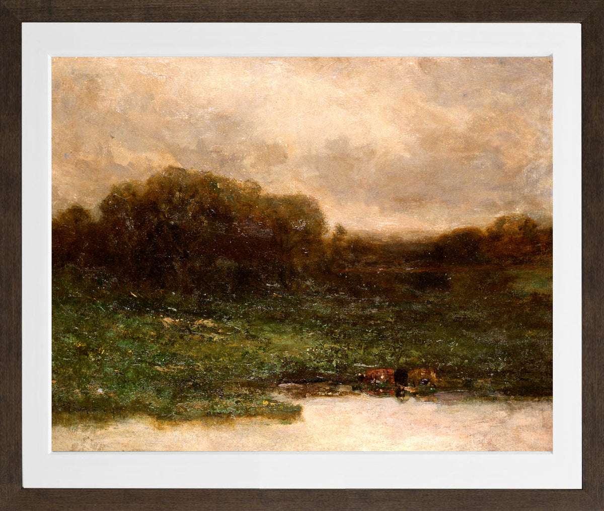 Edward Mitchell Bannister Print, Summer Twilight — brown frame