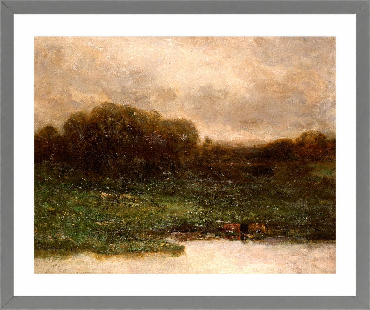 Edward Mitchell Bannister Print, Summer Twilight — light grey frame
