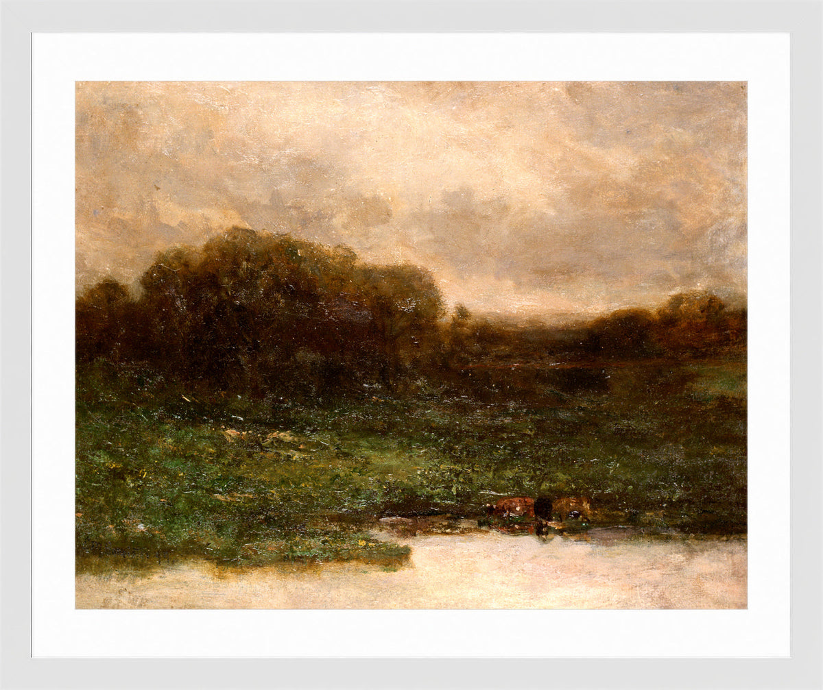 Edward Mitchell Bannister Print, Summer Twilight — white frame