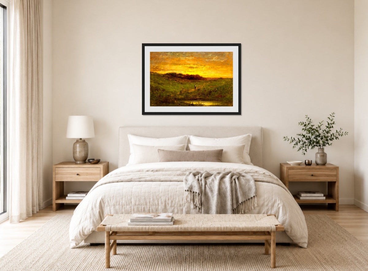 Edward Mitchell Bannister Print, Sunset (1883) β bedroom