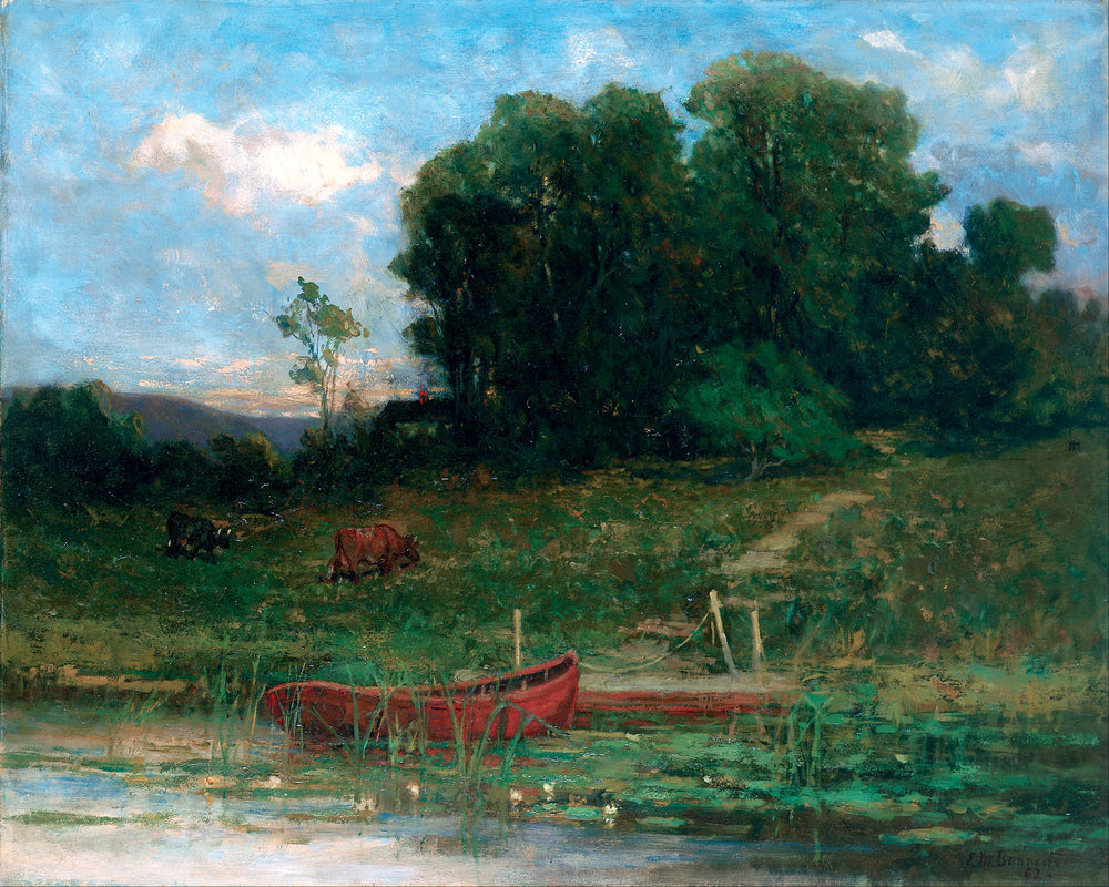 Edward Mitchell Bannister Print, The Farm Landing — unframed