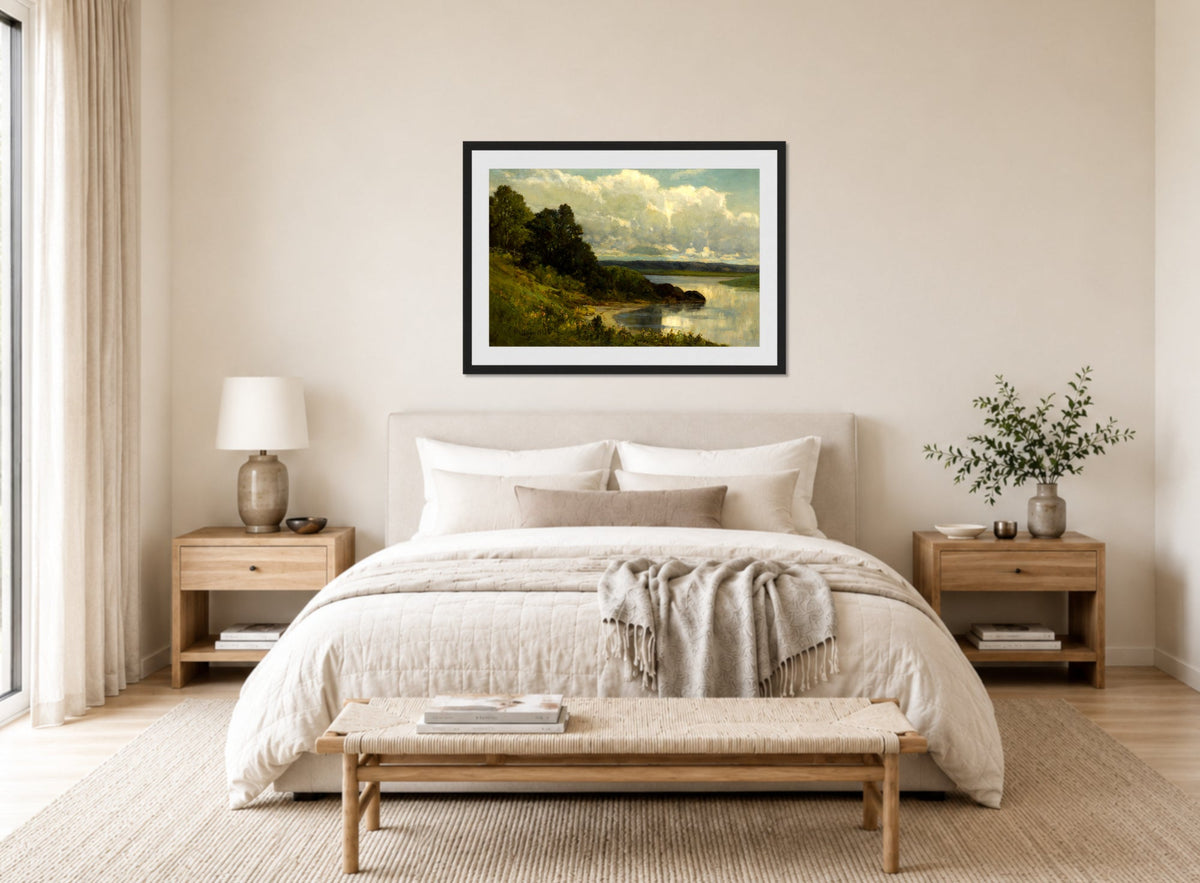 Edward Mitchell Bannister Print, The Palmer River (1885) — bedroom