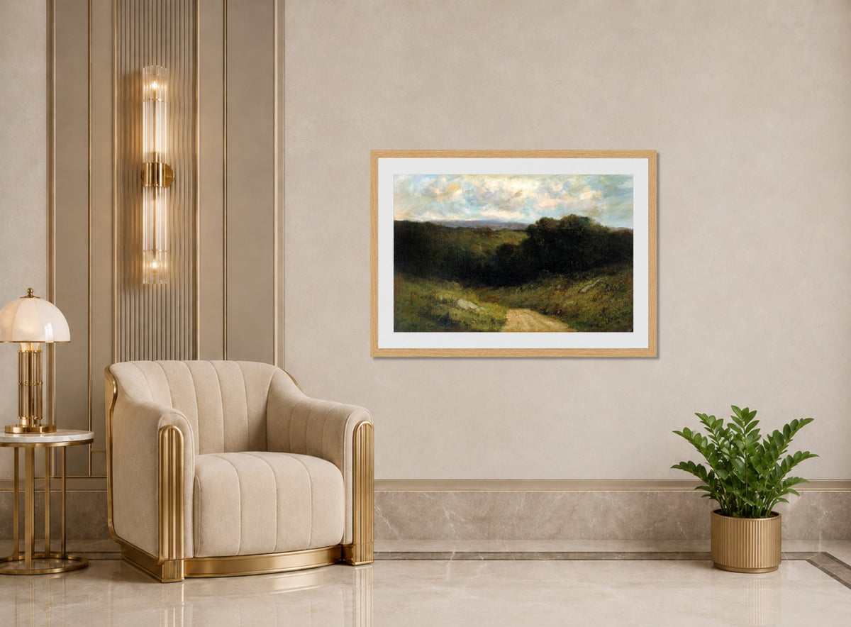 Edward Mitchell Bannister Print, The Road to the Valley — art deco roomset