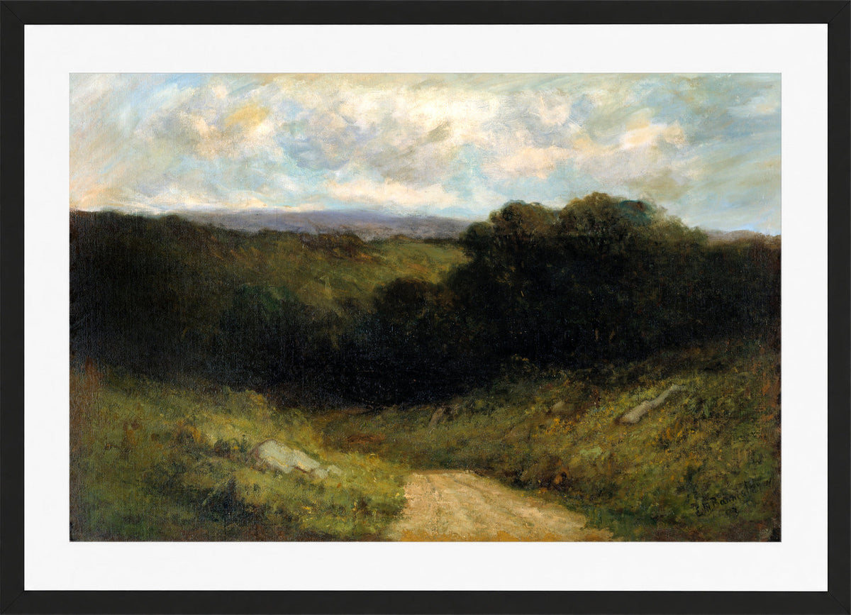 Edward Mitchell Bannister Print, The Road to the Valley — black frame
