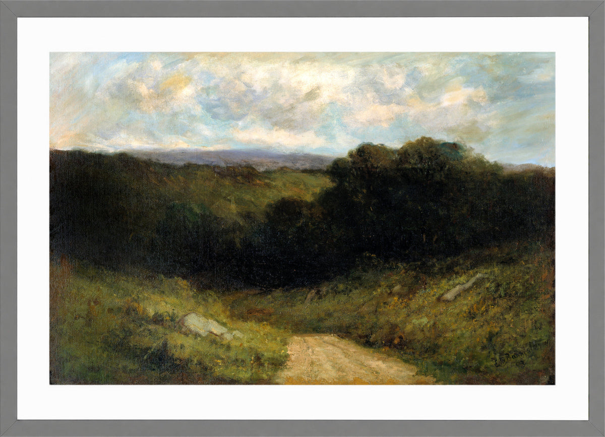 Edward Mitchell Bannister Print, The Road to the Valley — light grey frame
