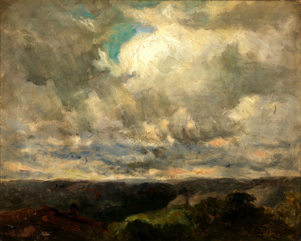 Edward Mitchell Bannister Print, Untitled (Landscape with a Cloudy Sky) — unframed