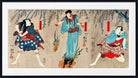 Warriors Battling Female Spirit Japanese Fine Art Print