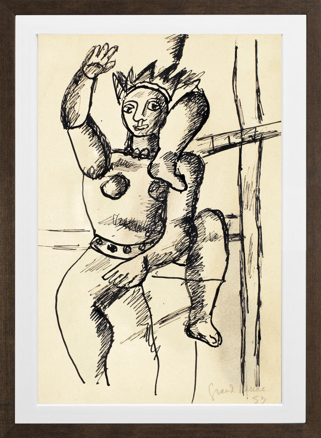 Fernand Léger, Acrobat — brown frame