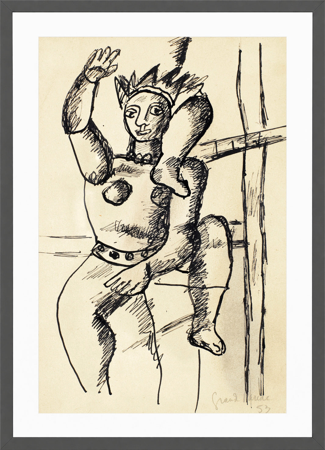 Fernand Léger, Acrobat — dark grey frame