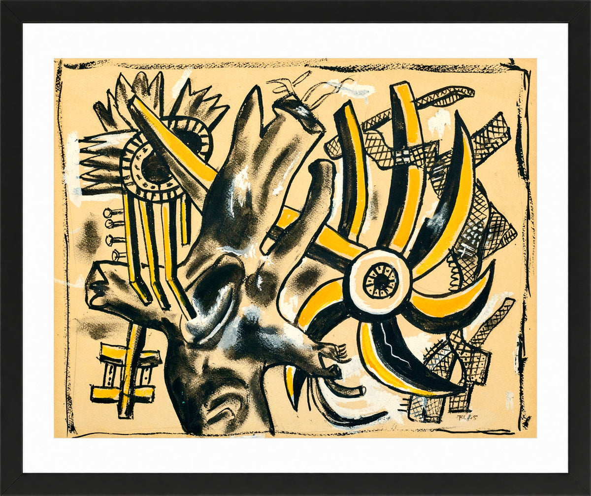Fernand Léger, Arbre et fleur — black frame