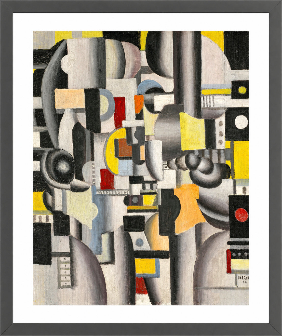 Fernand Léger, Composition — dark grey frame