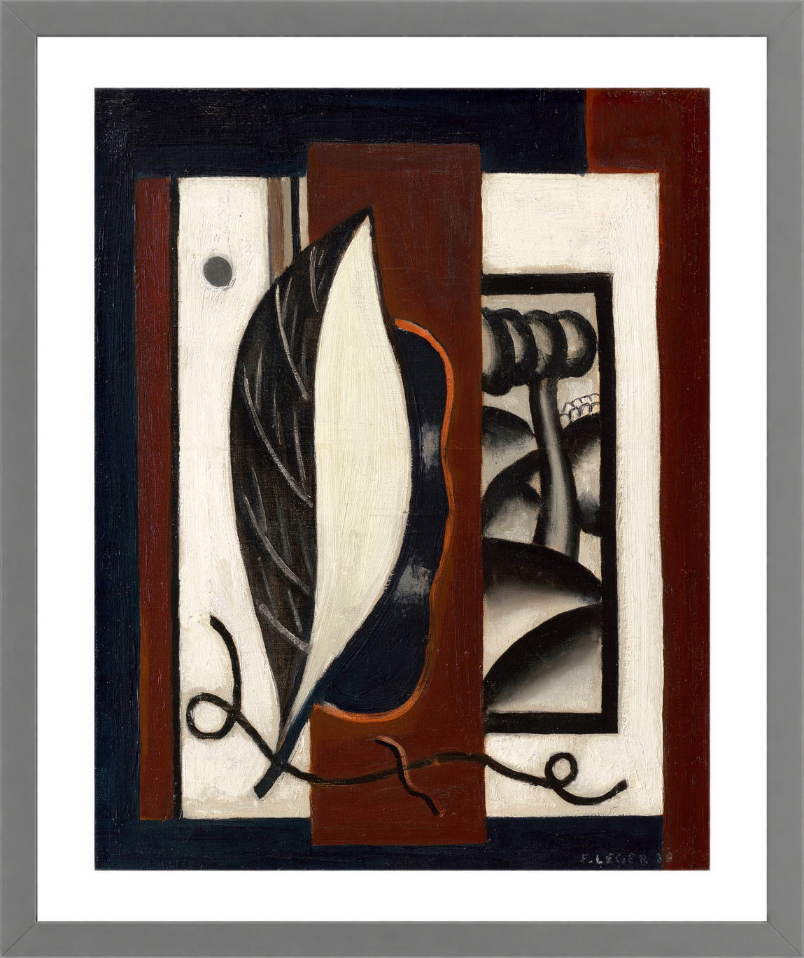 Fernand Léger, Composition à la feuille — light grey frame