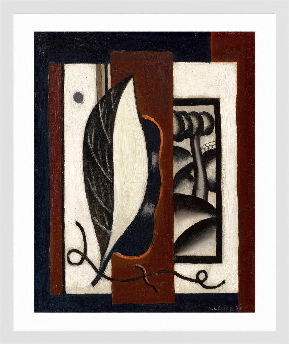 Fernand Léger, Composition à la feuille — white frame