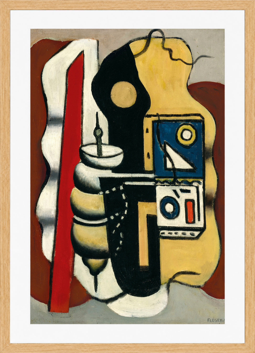 Fernand Léger, Composition à la toupie — oak frame