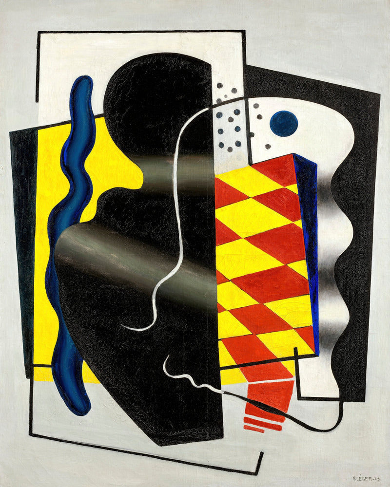 Fernand Léger, Composition au damier (Composition jaune et noir) — unframed