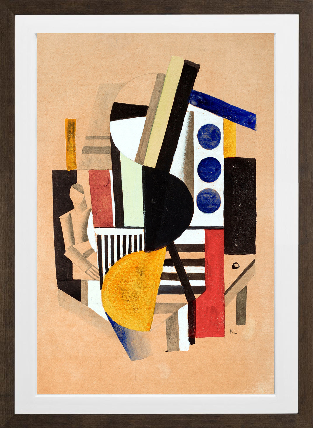 Fernand Léger, Composition mécanique — brown frame
